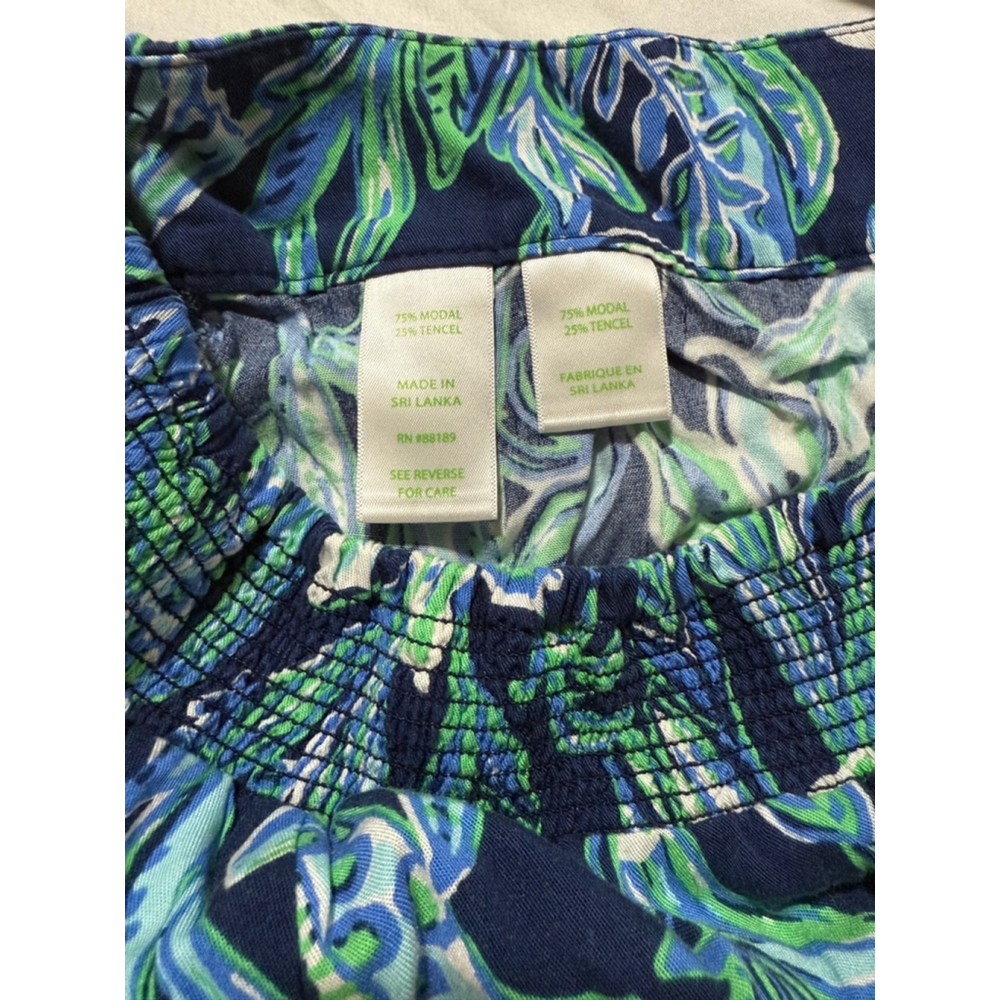 Girls Lilly Pulitzer Shorts XXS Blue Green Floral - Picture 4 of 4